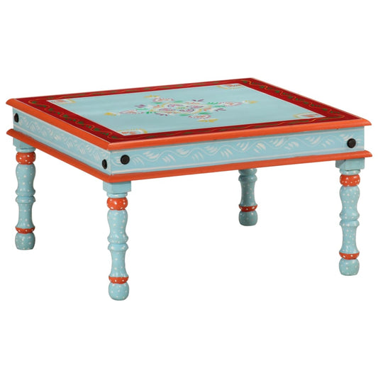 Salontafel handbeschilderd massief mangohout blauw is nu te koop bij PeponiXL, paradijselijk wonen!