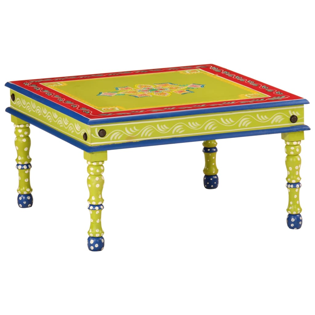 Salontafel handbeschilderd massief mangohout groen is nu te koop bij PeponiXL, paradijselijk wonen!