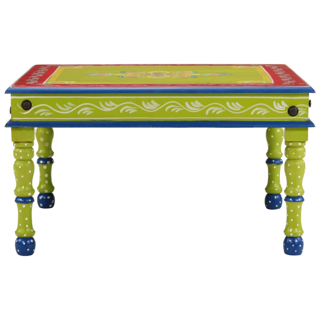 Salontafel handbeschilderd massief mangohout groen is nu te koop bij PeponiXL, paradijselijk wonen!