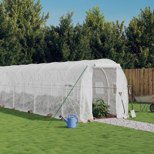 Tuinkas met stalen frame 36 m² 18x2x2 m wit is nu te koop bij PeponiXL, paradijselijk wonen!