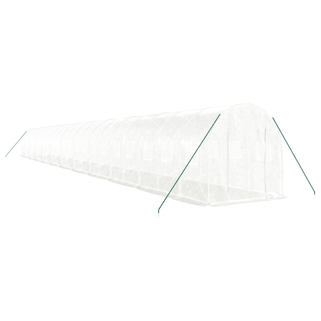 Tuinkas met stalen frame 44 m² 22x2x2 m wit is nu te koop bij PeponiXL, paradijselijk wonen!