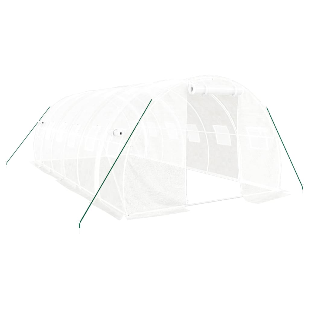 Tuinkas met stalen frame 18 m² 6x3x2 m wit is nu te koop bij PeponiXL, paradijselijk wonen!