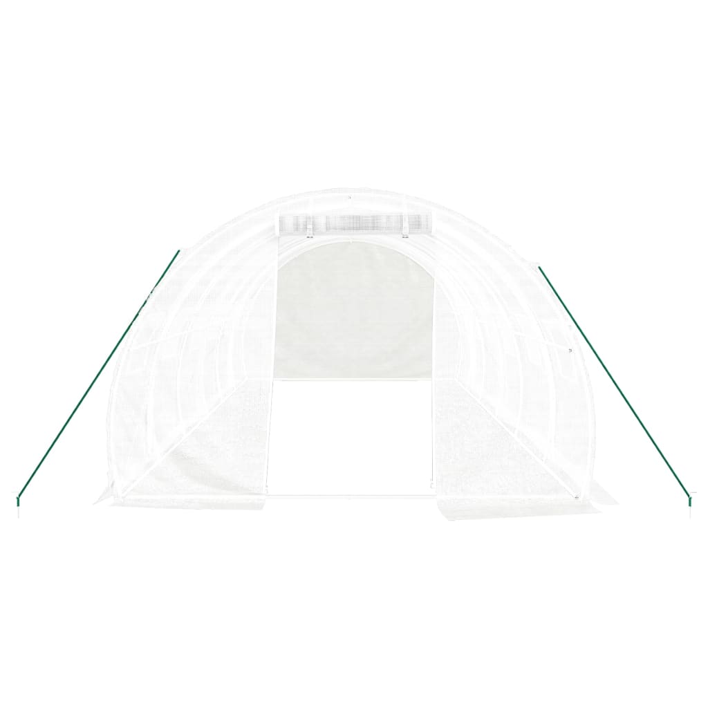 Tuinkas met stalen frame 18 m² 6x3x2 m wit is nu te koop bij PeponiXL, paradijselijk wonen!