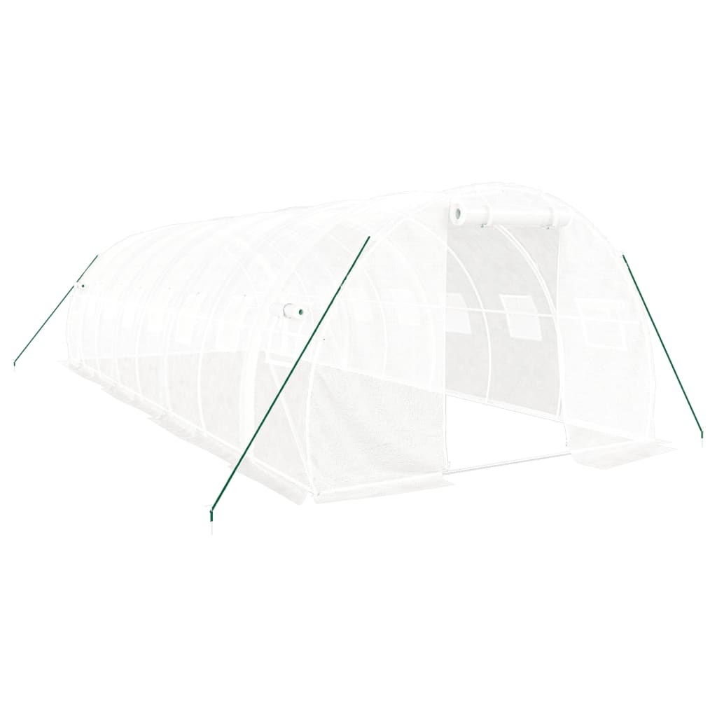 Tuinkas met stalen frame 24 m² 8x3x2 m wit is nu te koop bij PeponiXL, paradijselijk wonen!
