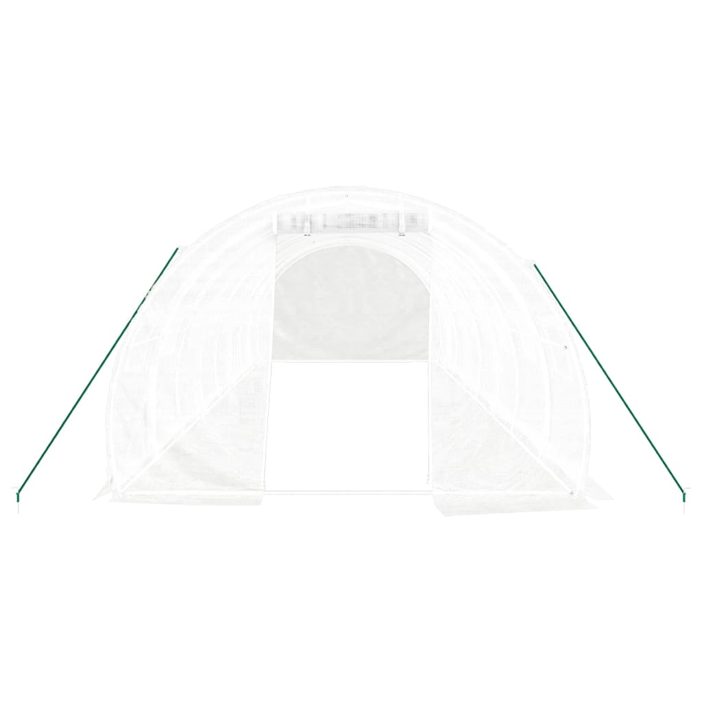 Tuinkas met stalen frame 24 m² 8x3x2 m wit is nu te koop bij PeponiXL, paradijselijk wonen!