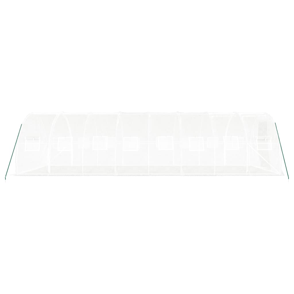 Tuinkas met stalen frame 24 m² 8x3x2 m wit is nu te koop bij PeponiXL, paradijselijk wonen!