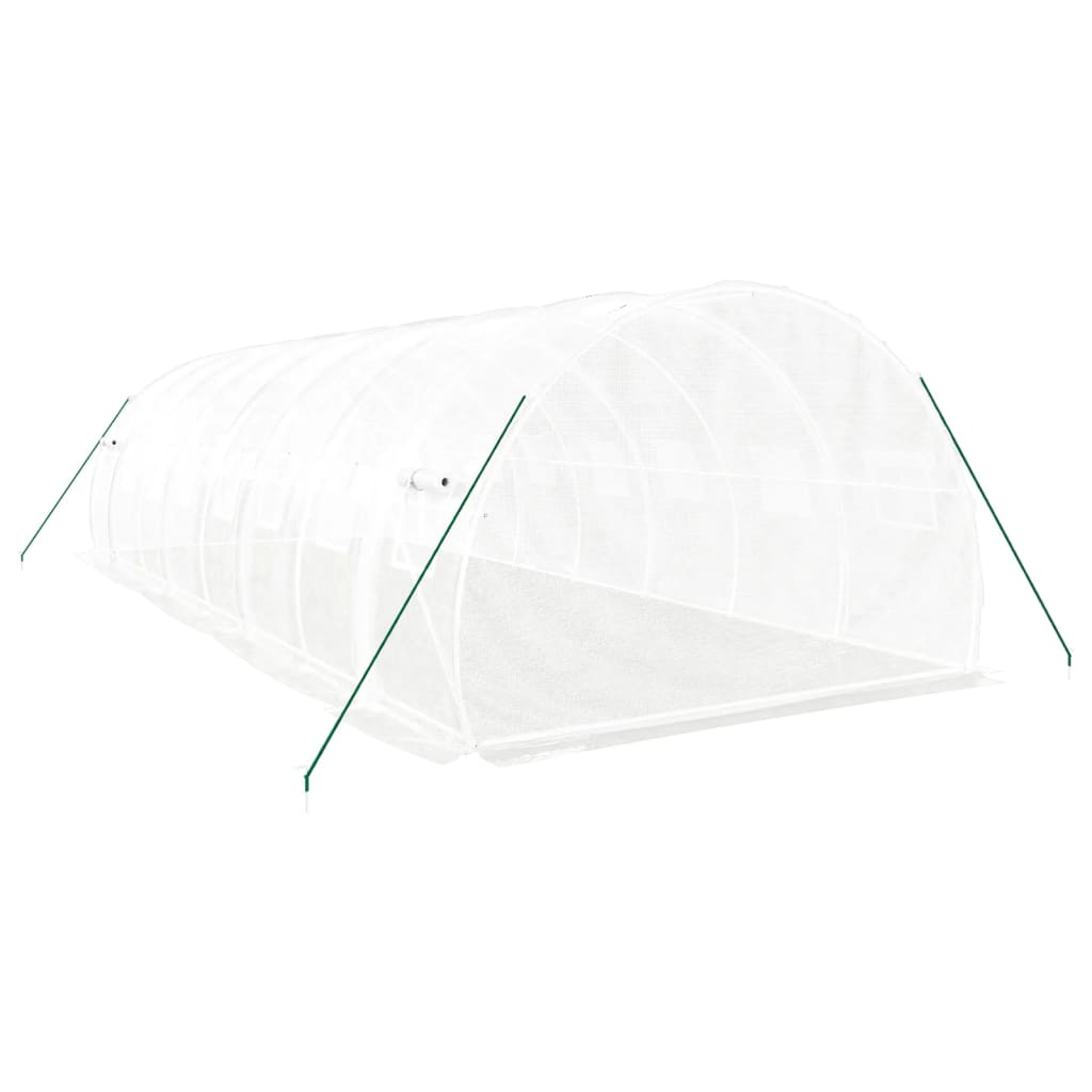 Tuinkas met stalen frame 24 m² 8x3x2 m wit is nu te koop bij PeponiXL, paradijselijk wonen!