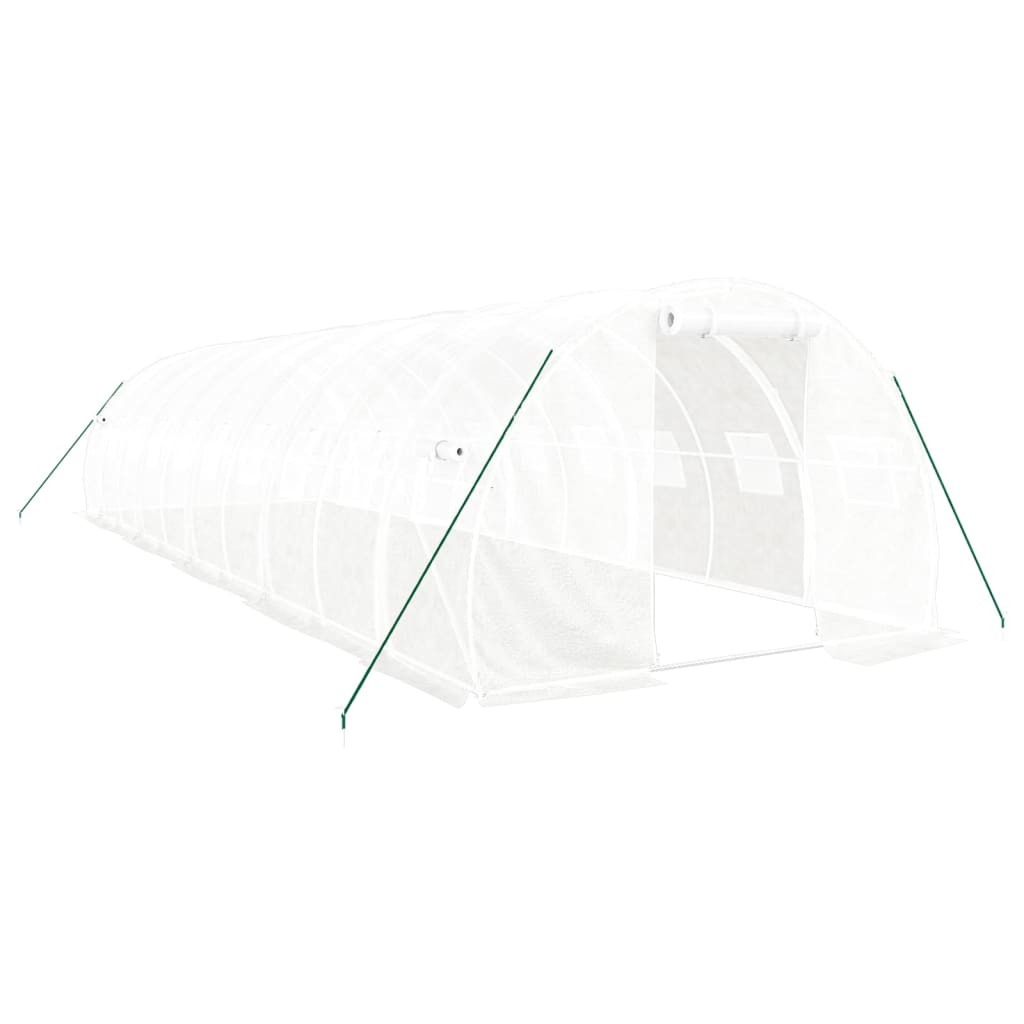 Tuinkas met stalen frame 30 m² 10x3x2 m wit is nu te koop bij PeponiXL, paradijselijk wonen!