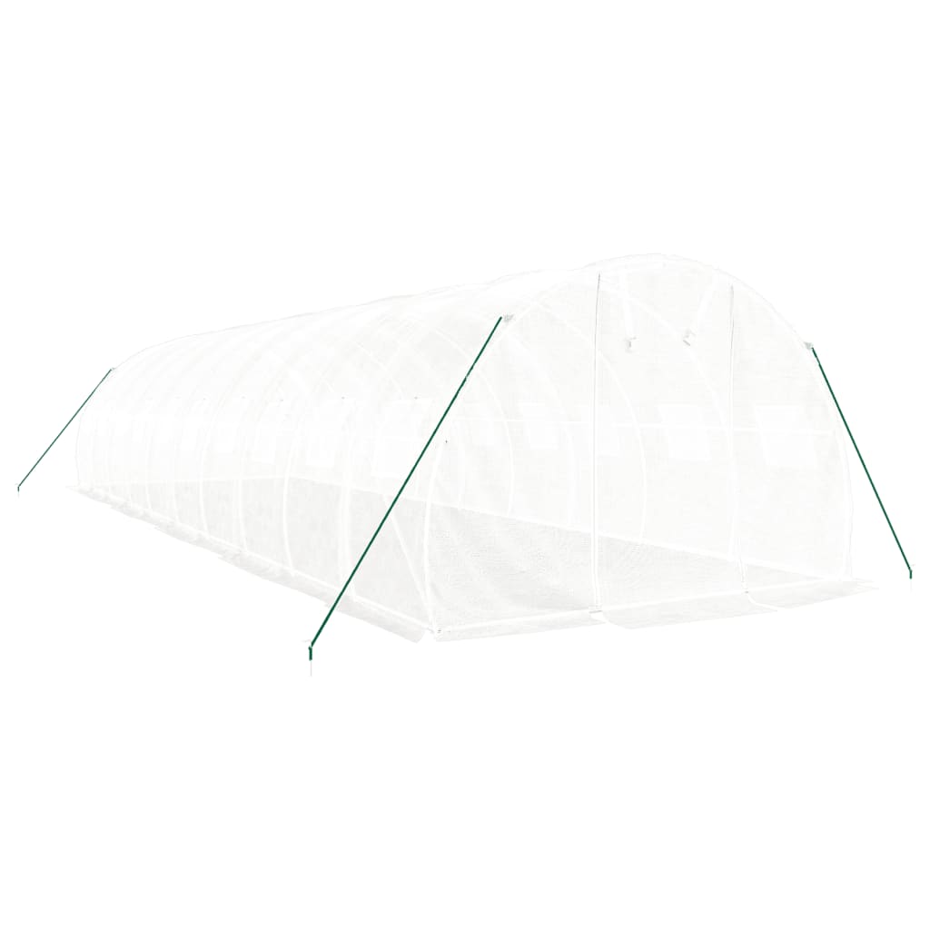 Tuinkas met stalen frame 30 m² 10x3x2 m wit is nu te koop bij PeponiXL, paradijselijk wonen!