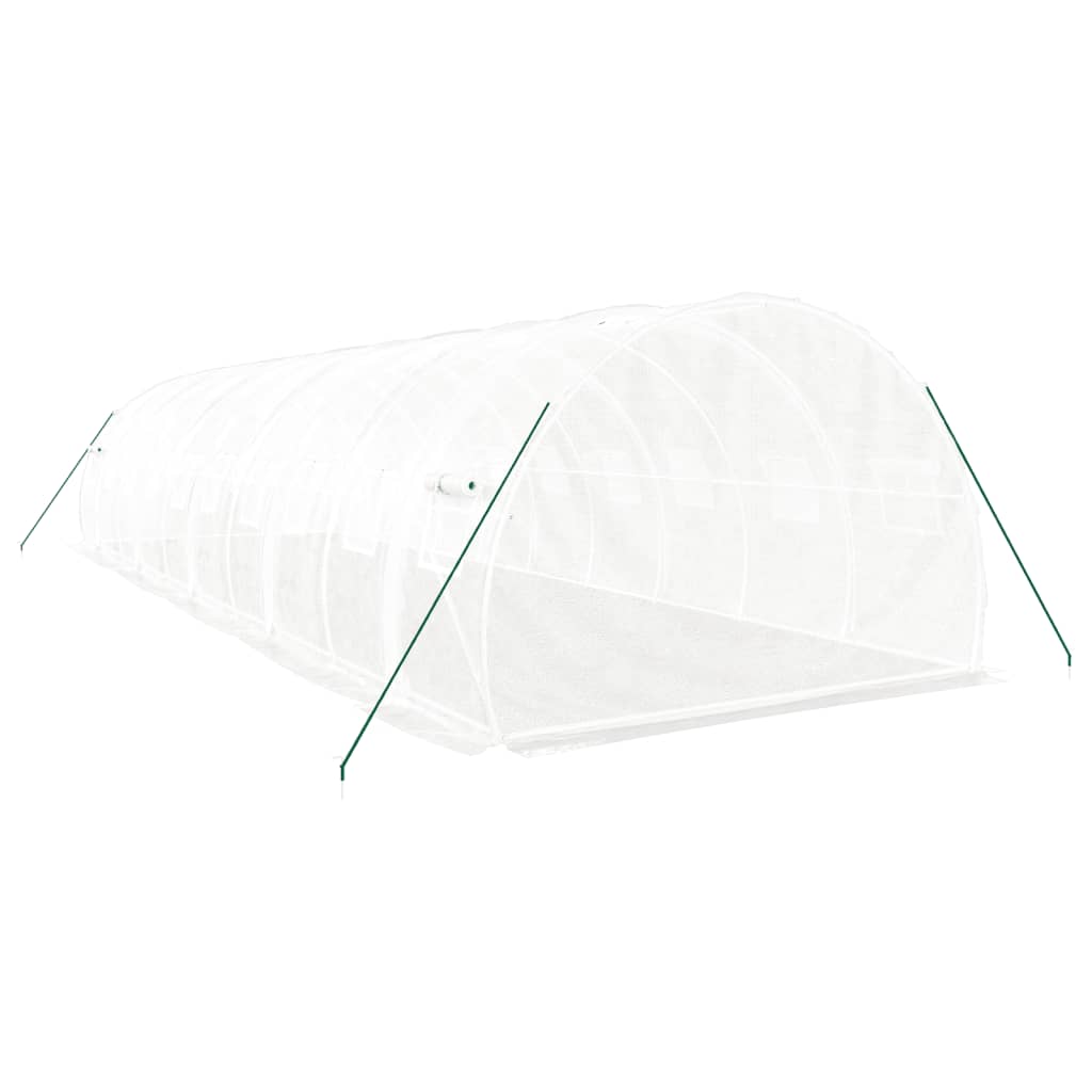 Tuinkas met stalen frame 30 m² 10x3x2 m wit is nu te koop bij PeponiXL, paradijselijk wonen!
