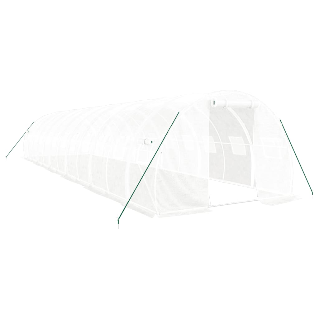Tuinkas met stalen frame 36 m² 12x3x2 m wit is nu te koop bij PeponiXL, paradijselijk wonen!