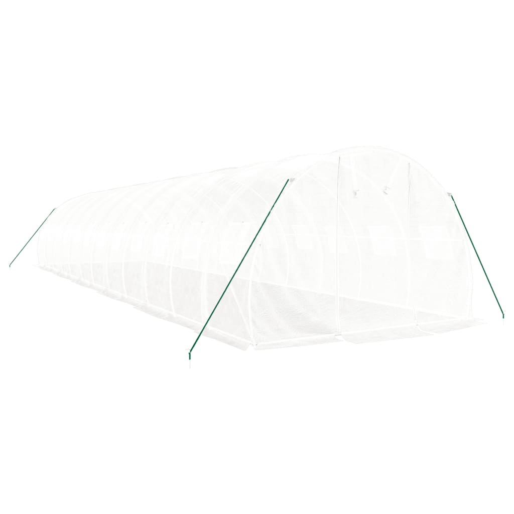 Tuinkas met stalen frame 36 m² 12x3x2 m wit is nu te koop bij PeponiXL, paradijselijk wonen!