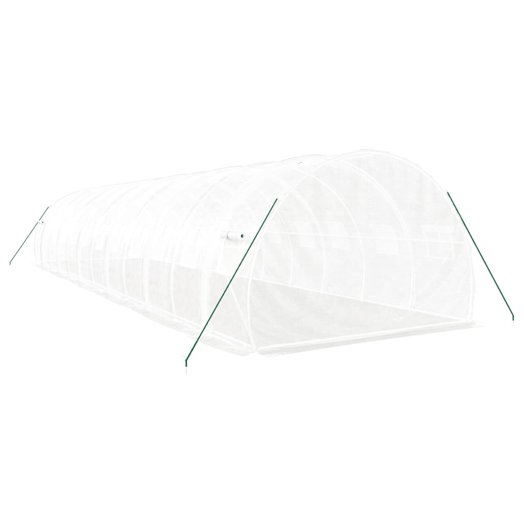 Tuinkas met stalen frame 36 m² 12x3x2 m wit is nu te koop bij PeponiXL, paradijselijk wonen!