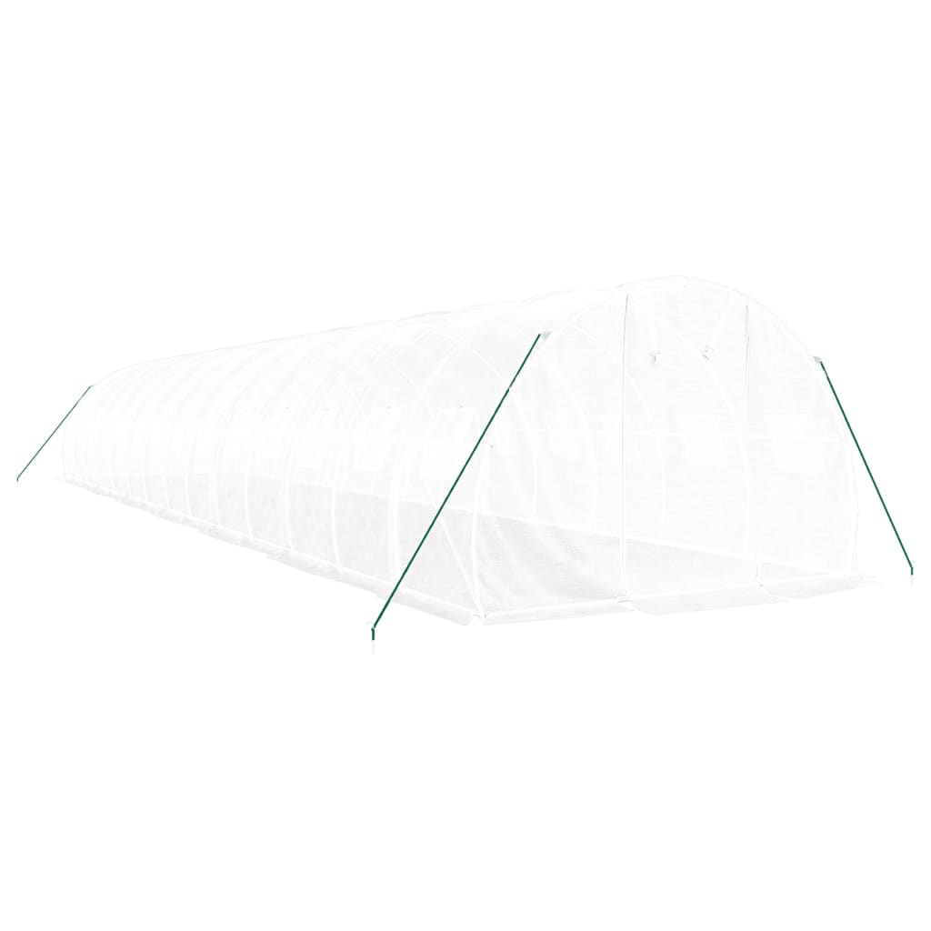 Tuinkas met stalen frame 42 m² 14x3x2 m wit is nu te koop bij PeponiXL, paradijselijk wonen!