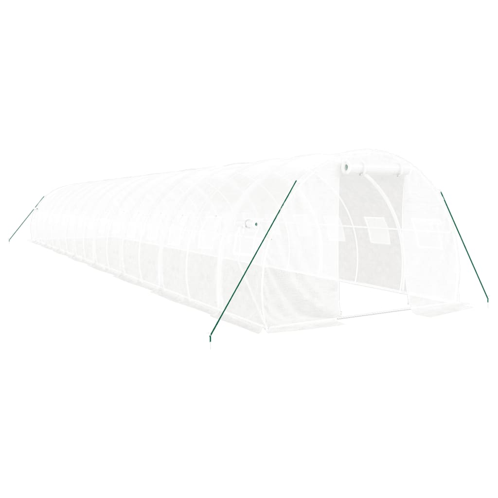 Tuinkas met stalen frame 48 m² 16x3x2 m wit is nu te koop bij PeponiXL, paradijselijk wonen!