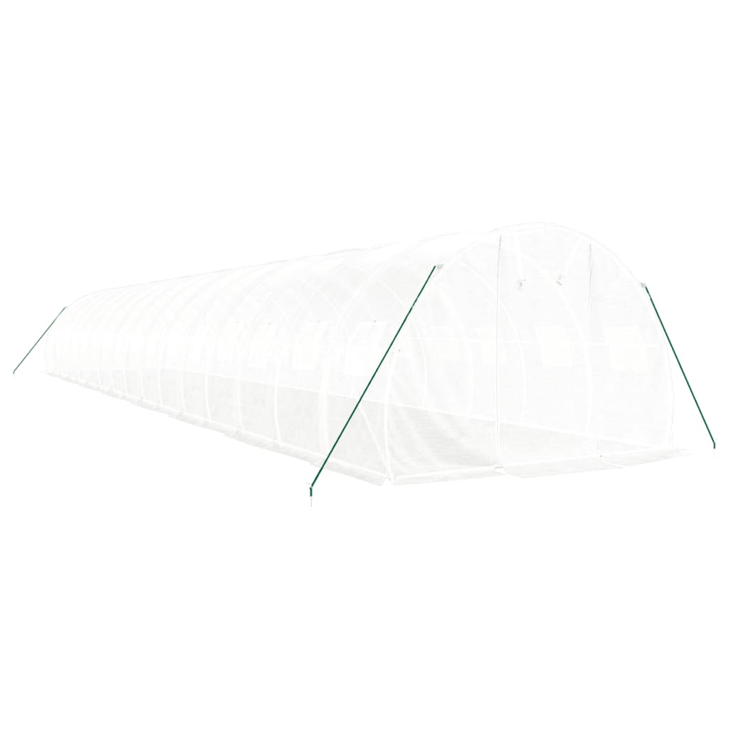 Tuinkas met stalen frame 48 m² 16x3x2 m wit is nu te koop bij PeponiXL, paradijselijk wonen!