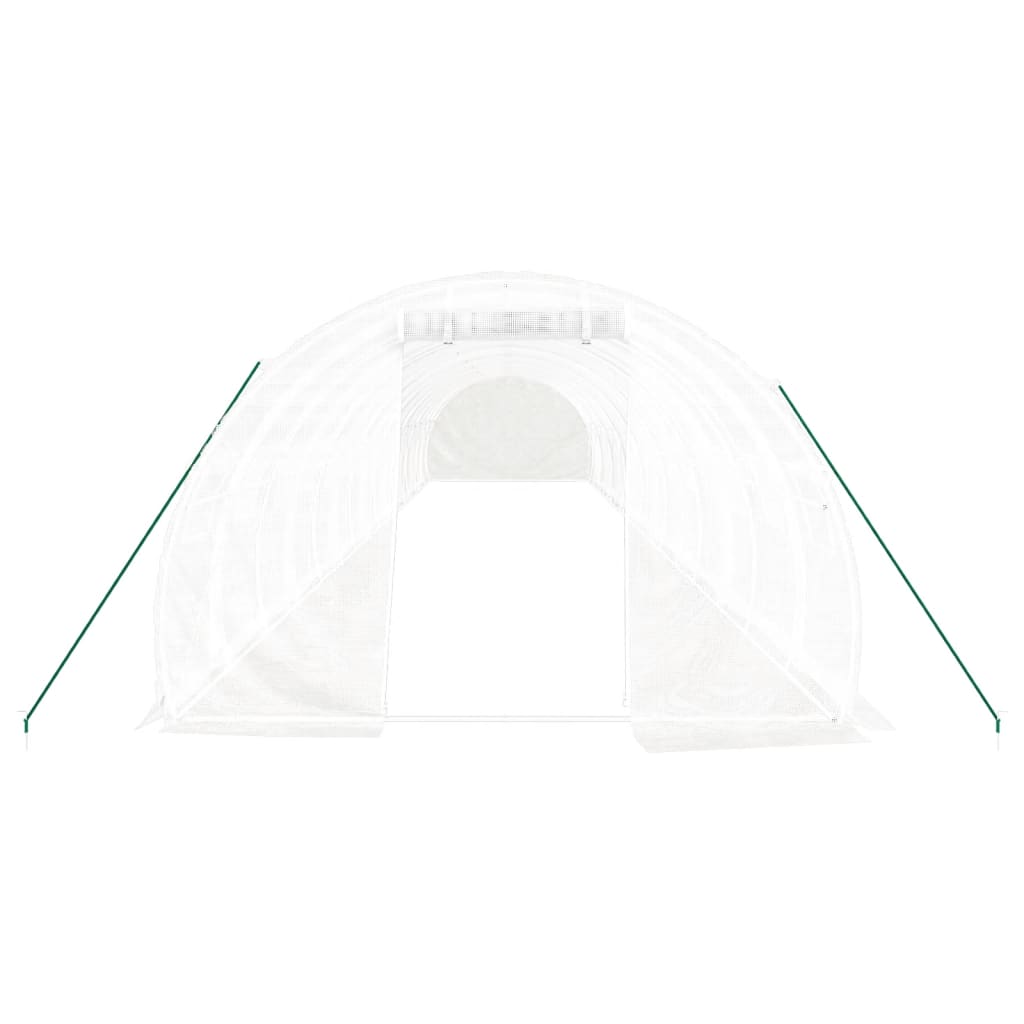 Tuinkas met stalen frame 48 m² 16x3x2 m wit is nu te koop bij PeponiXL, paradijselijk wonen!