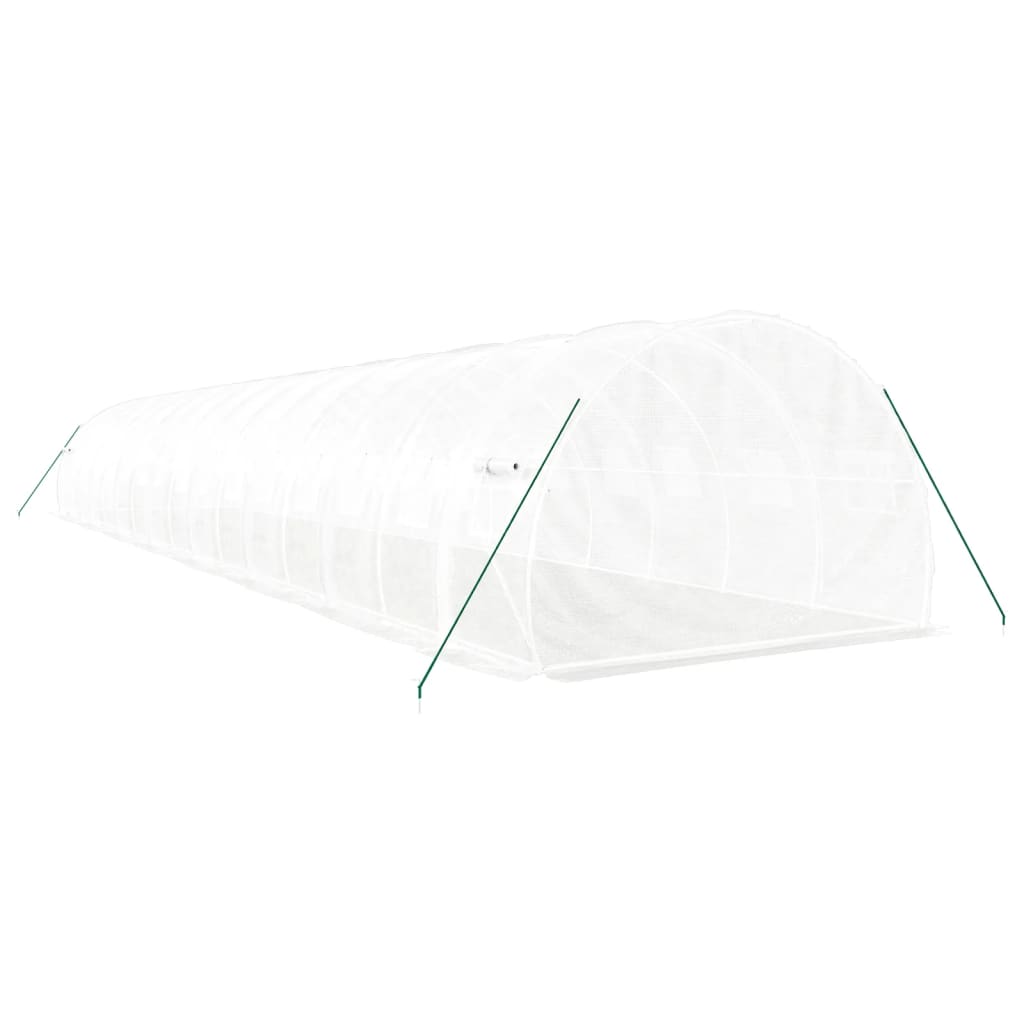 Tuinkas met stalen frame 48 m² 16x3x2 m wit is nu te koop bij PeponiXL, paradijselijk wonen!