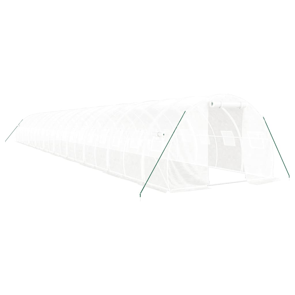 Tuinkas met stalen frame 60 m² 20x3x2 m wit is nu te koop bij PeponiXL, paradijselijk wonen!