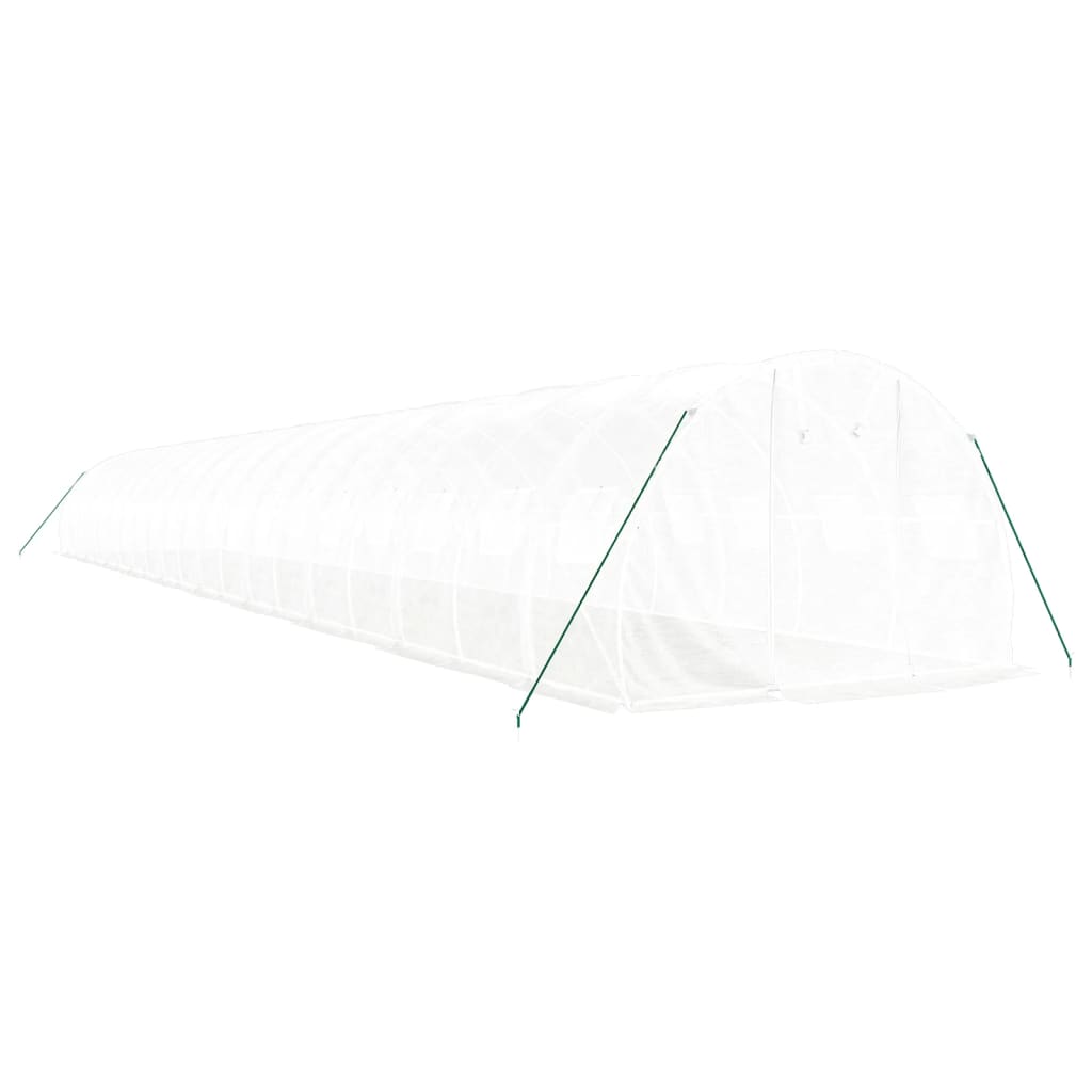 Tuinkas met stalen frame 60 m² 20x3x2 m wit is nu te koop bij PeponiXL, paradijselijk wonen!