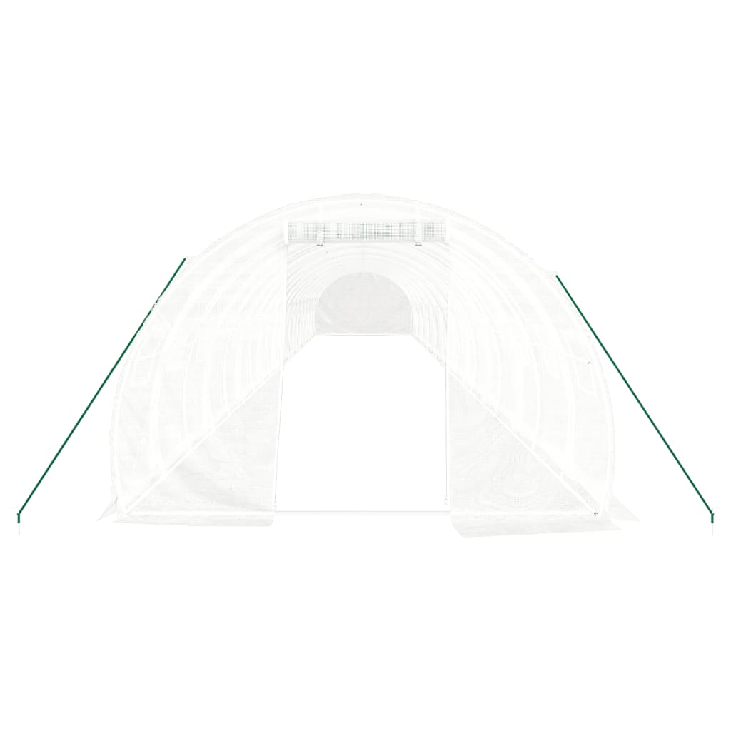 Tuinkas met stalen frame 60 m² 20x3x2 m wit is nu te koop bij PeponiXL, paradijselijk wonen!