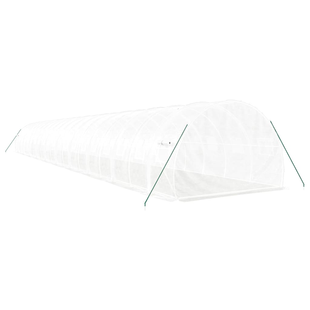 Tuinkas met stalen frame 60 m² 20x3x2 m wit is nu te koop bij PeponiXL, paradijselijk wonen!