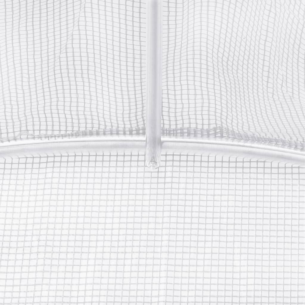 Tuinkas met stalen frame 60 m² 20x3x2 m wit is nu te koop bij PeponiXL, paradijselijk wonen!