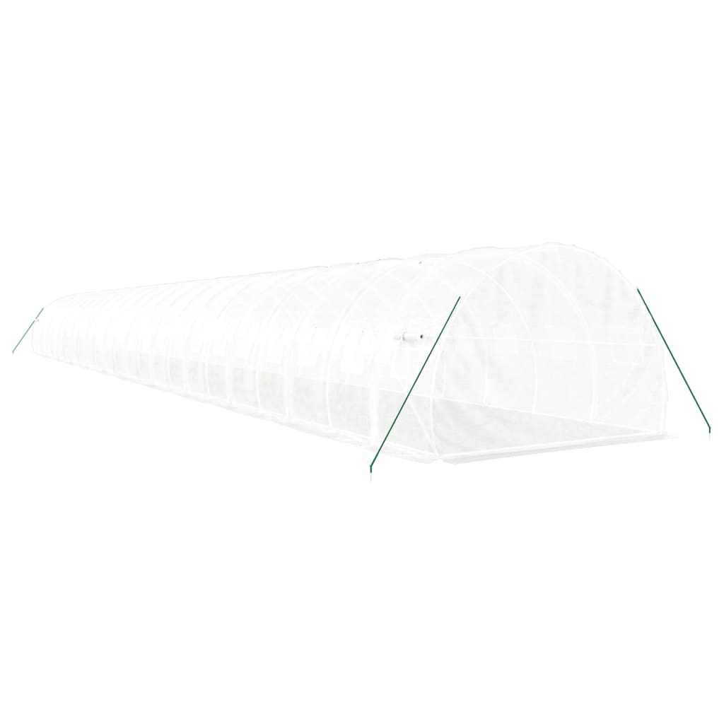 Tuinkas met stalen frame 72 m² 24x3x2 m wit is nu te koop bij PeponiXL, paradijselijk wonen!