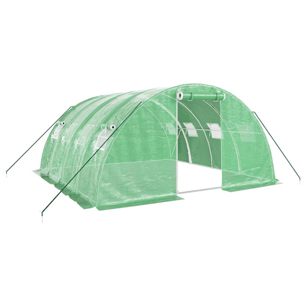 Tuinkas met stalen frame 16 m² 4x4x2 m groen is nu te koop bij PeponiXL, paradijselijk wonen!