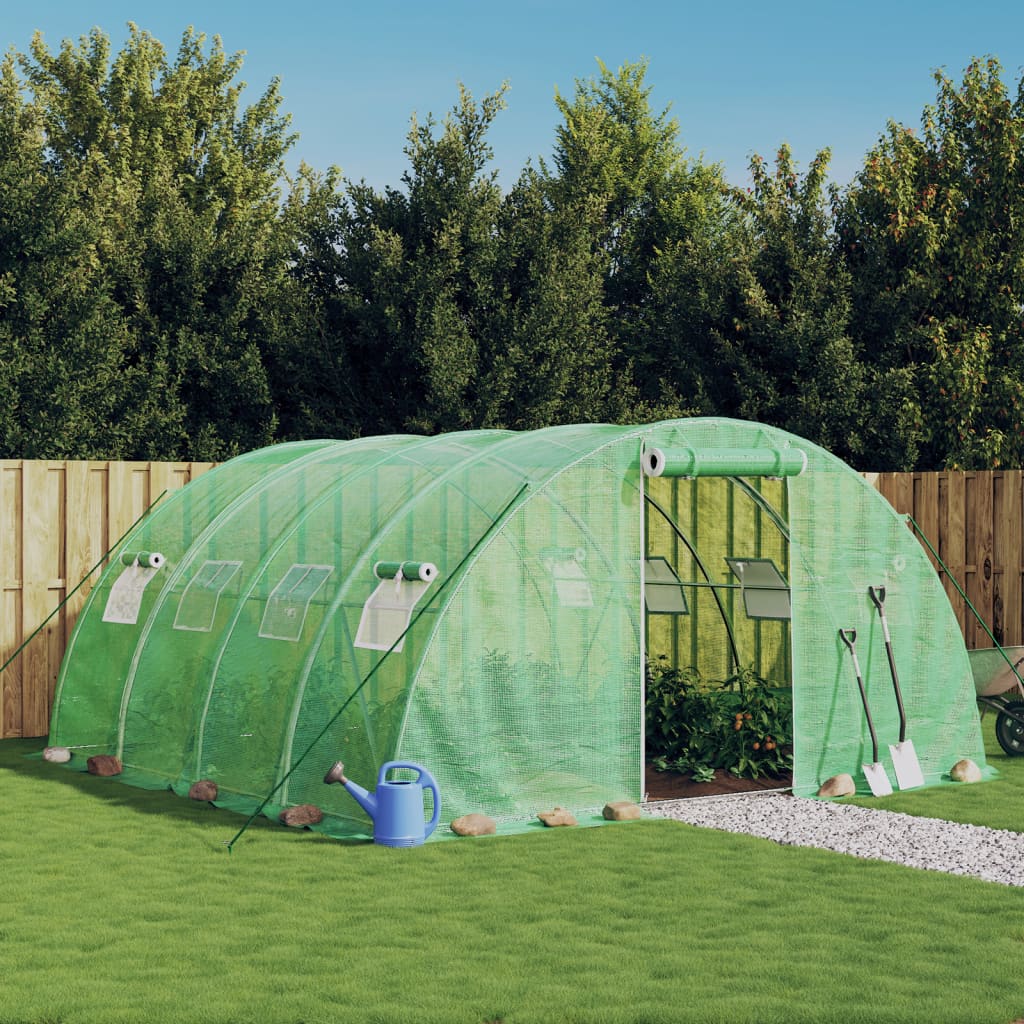 Tuinkas met stalen frame 16 m² 4x4x2 m groen is nu te koop bij PeponiXL, paradijselijk wonen!