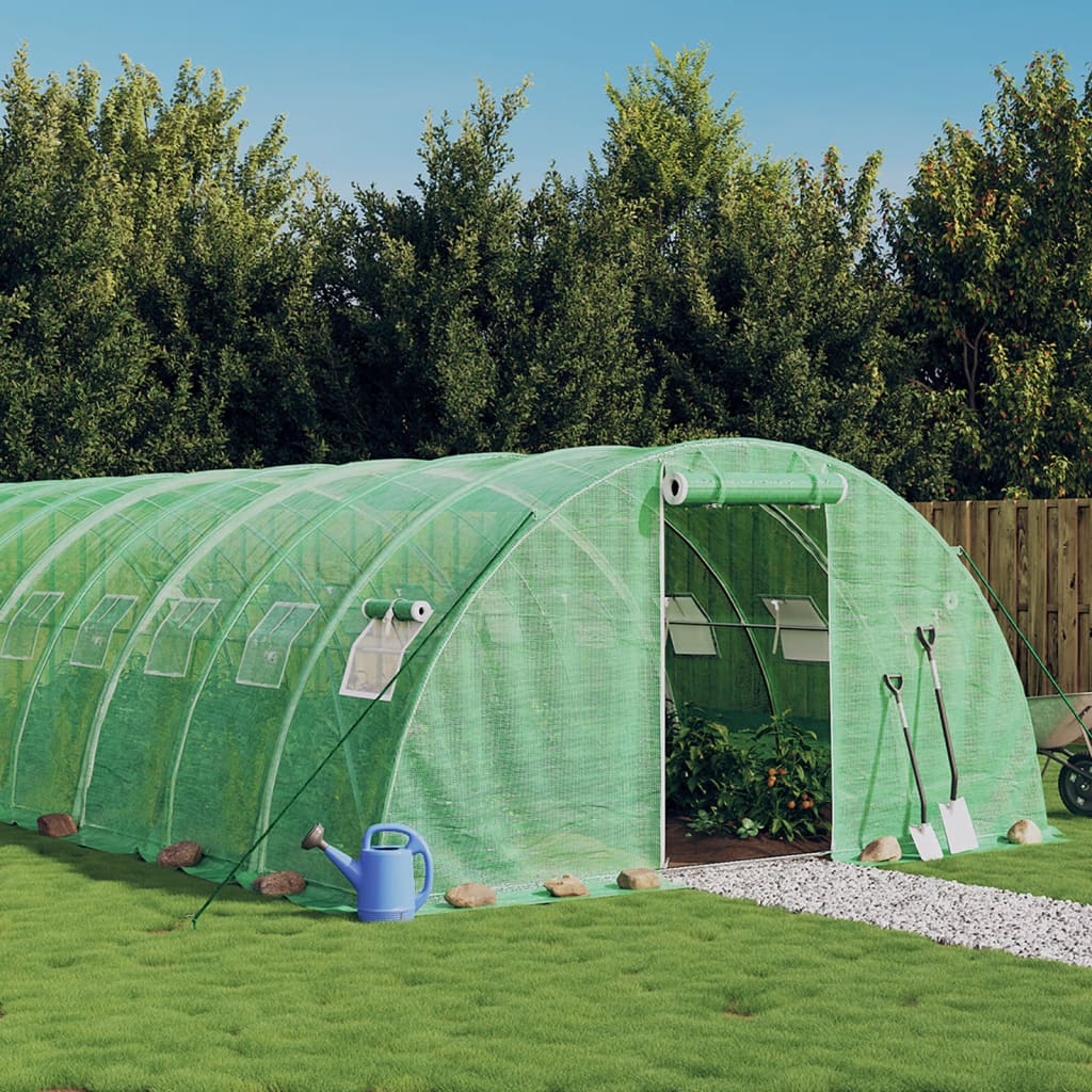 Tuinkas met stalen frame 32 m² 8x4x2 m groen is nu te koop bij PeponiXL, paradijselijk wonen!