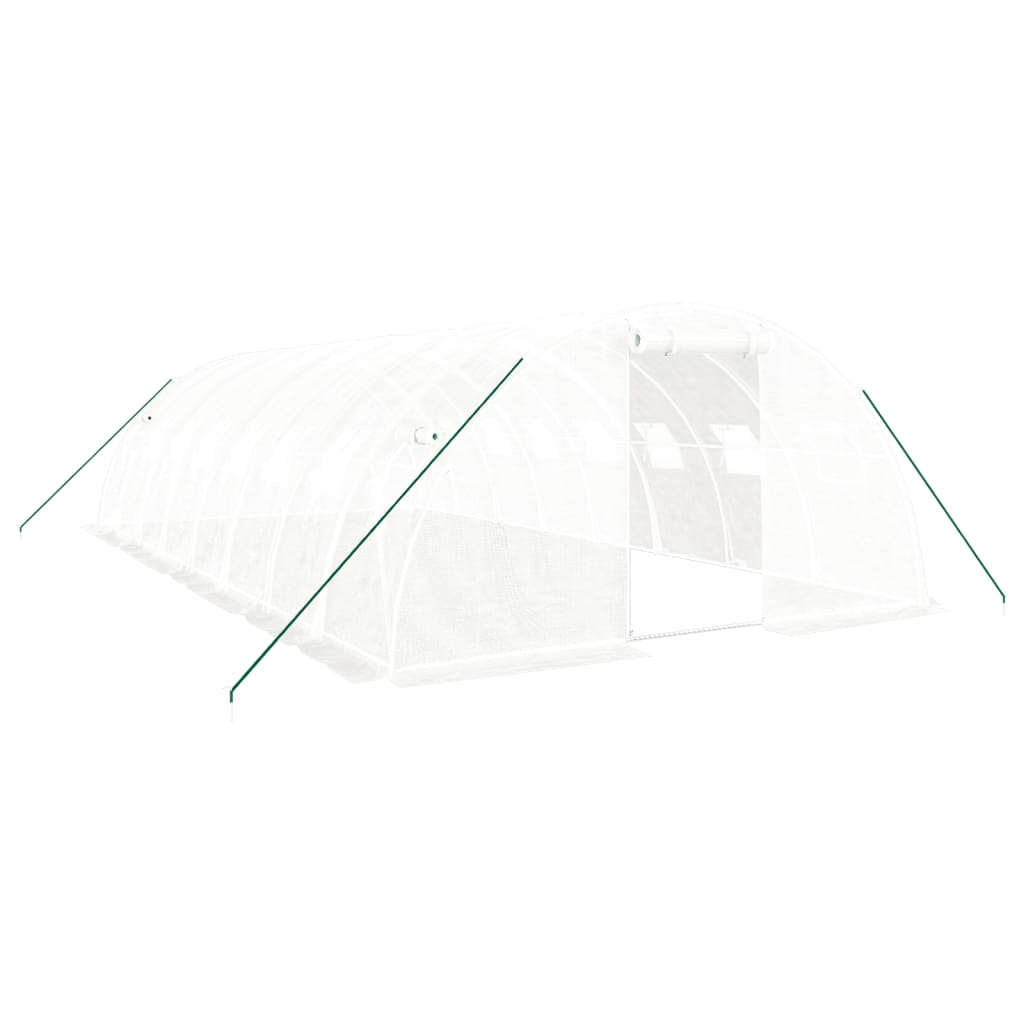 Tuinkas met stalen frame 32 m² 8x4x2 m wit is nu te koop bij PeponiXL, paradijselijk wonen!