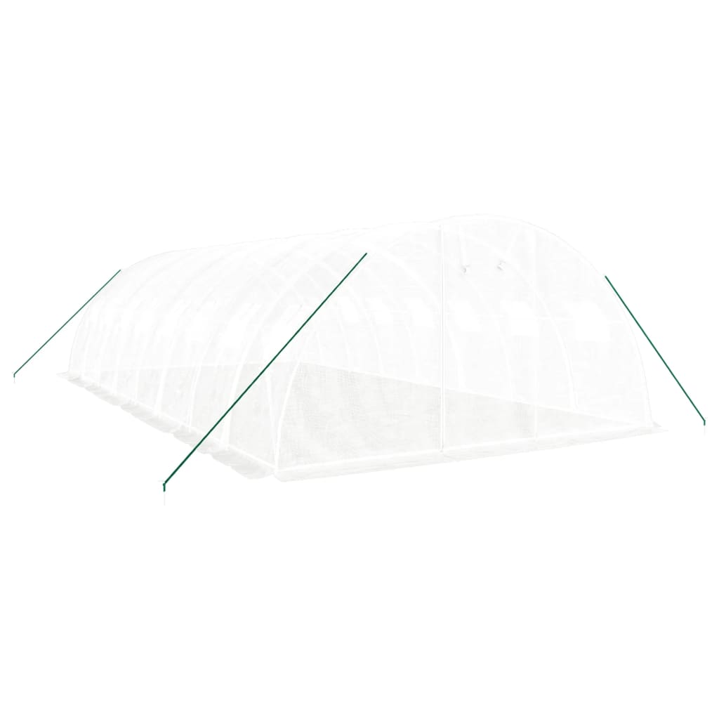 Tuinkas met stalen frame 32 m² 8x4x2 m wit is nu te koop bij PeponiXL, paradijselijk wonen!