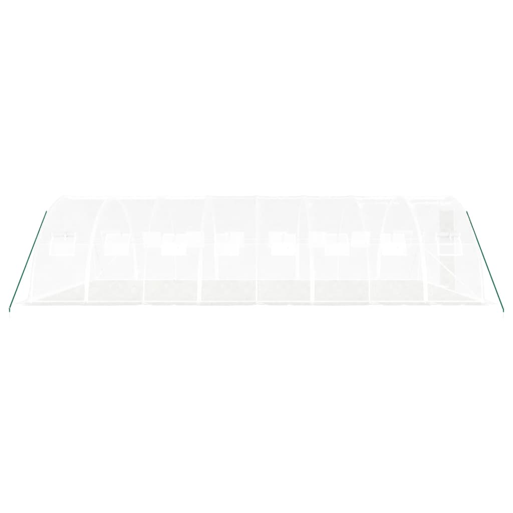 Tuinkas met stalen frame 32 m² 8x4x2 m wit is nu te koop bij PeponiXL, paradijselijk wonen!