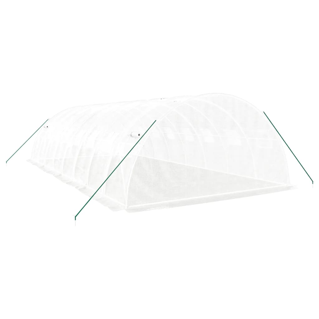 Tuinkas met stalen frame 32 m² 8x4x2 m wit is nu te koop bij PeponiXL, paradijselijk wonen!