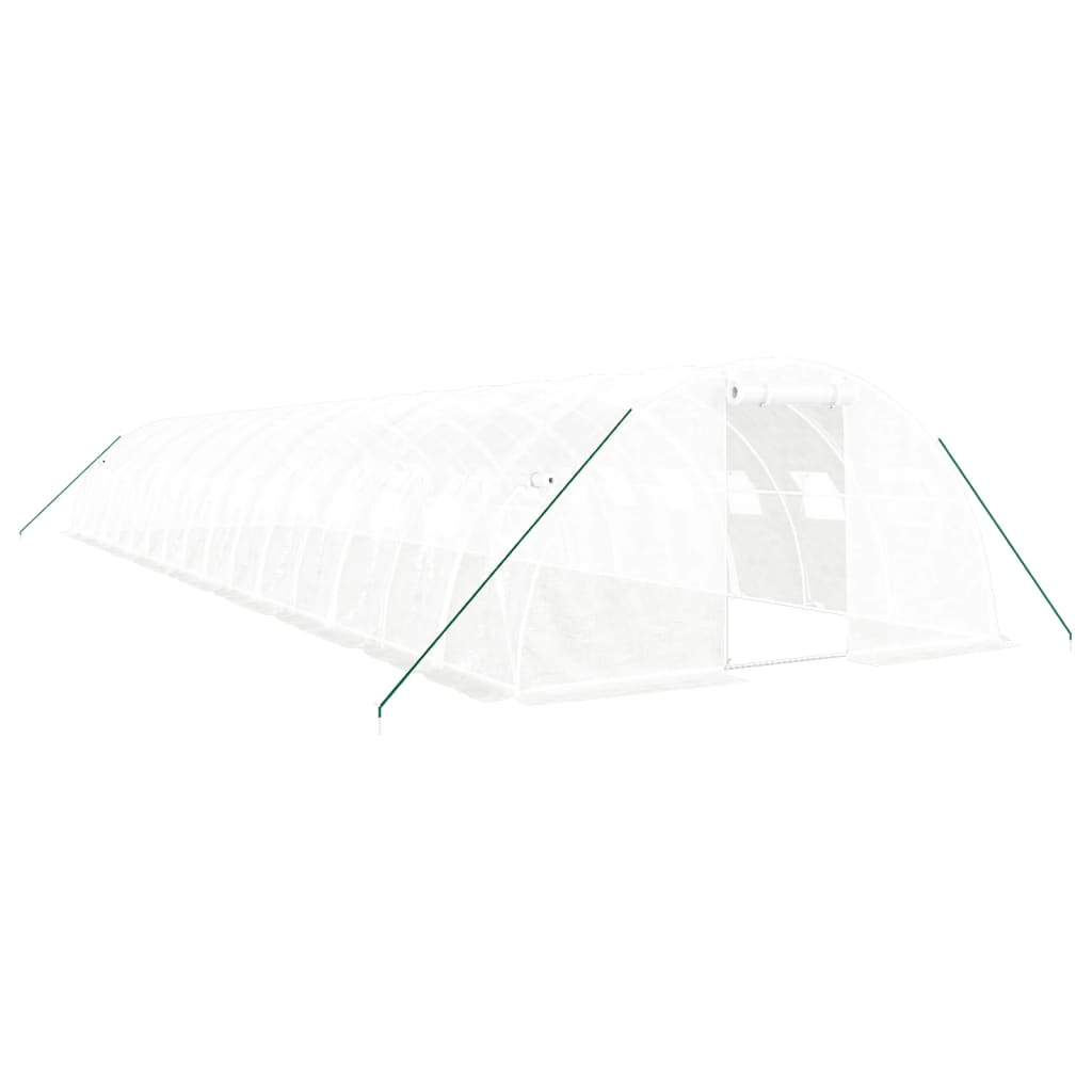Tuinkas met stalen frame 64 m² 16x4x2 m wit is nu te koop bij PeponiXL, paradijselijk wonen!