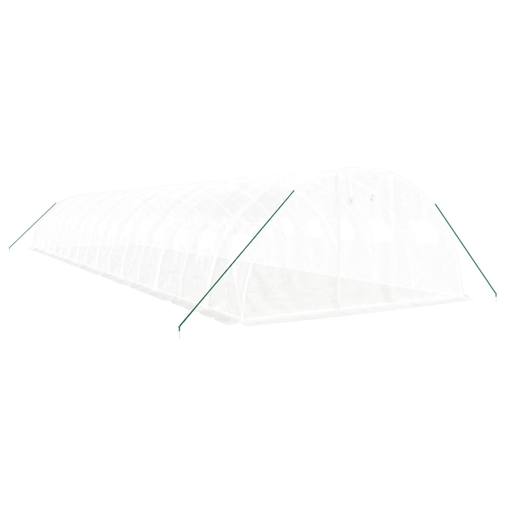 Tuinkas met stalen frame 64 m² 16x4x2 m wit is nu te koop bij PeponiXL, paradijselijk wonen!