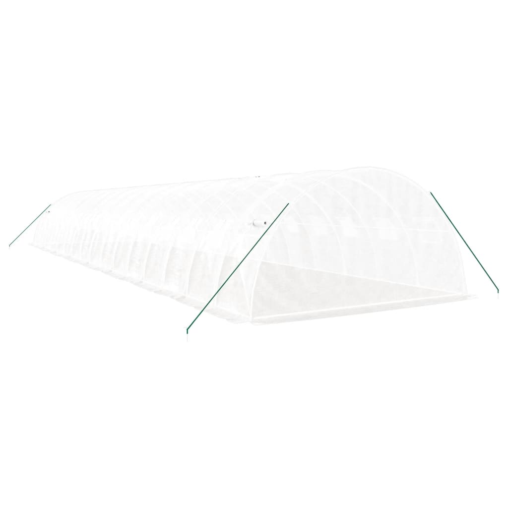 Tuinkas met stalen frame 64 m² 16x4x2 m wit is nu te koop bij PeponiXL, paradijselijk wonen!
