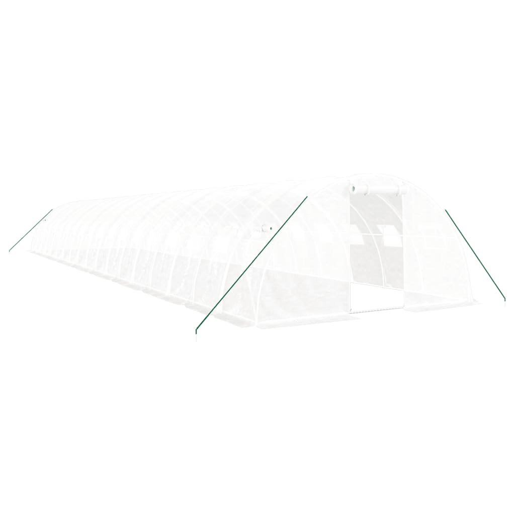 Tuinkas met stalen frame 72 m² 18x4x2 m wit is nu te koop bij PeponiXL, paradijselijk wonen!