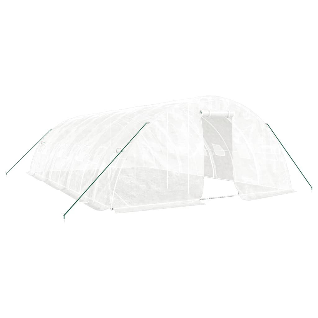 Tuinkas met stalen frame 40 m² 8x5x2,3 m wit is nu te koop bij PeponiXL, paradijselijk wonen!