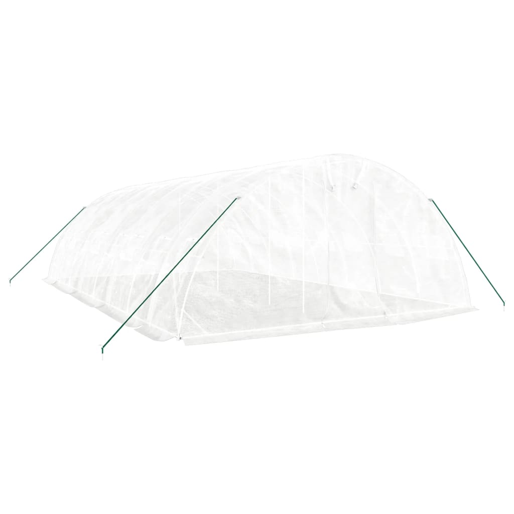 Tuinkas met stalen frame 40 m² 8x5x2,3 m wit is nu te koop bij PeponiXL, paradijselijk wonen!