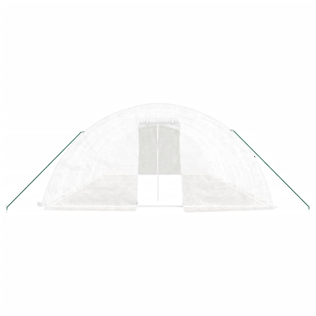 Tuinkas met stalen frame 40 m² 8x5x2,3 m wit is nu te koop bij PeponiXL, paradijselijk wonen!