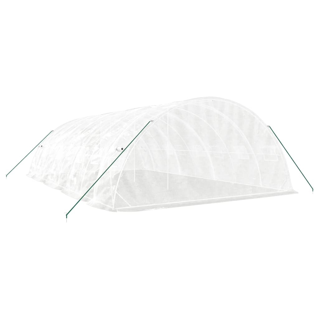 Tuinkas met stalen frame 40 m² 8x5x2,3 m wit is nu te koop bij PeponiXL, paradijselijk wonen!