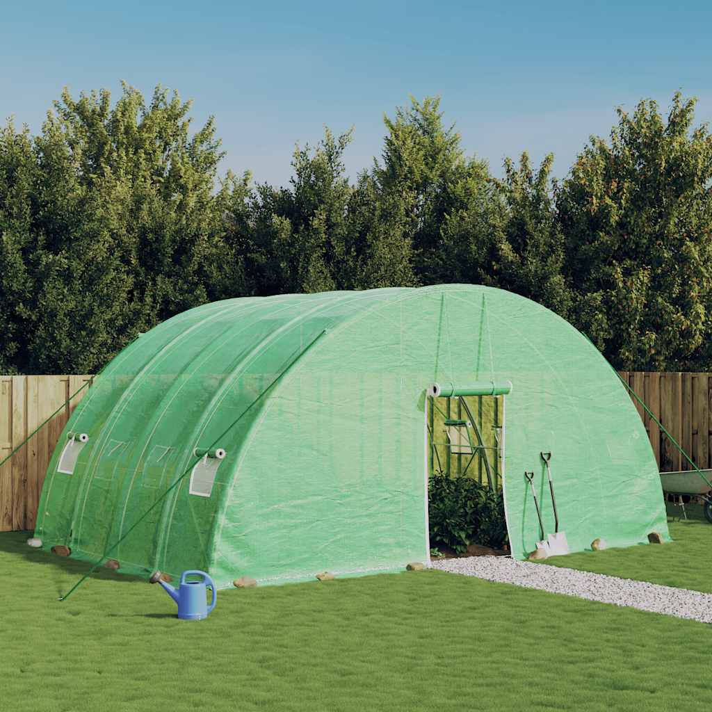 Kas met stalen frame groen 24 m² 6x4x2,85 m is nu te koop bij PeponiXL, paradijselijk wonen!
