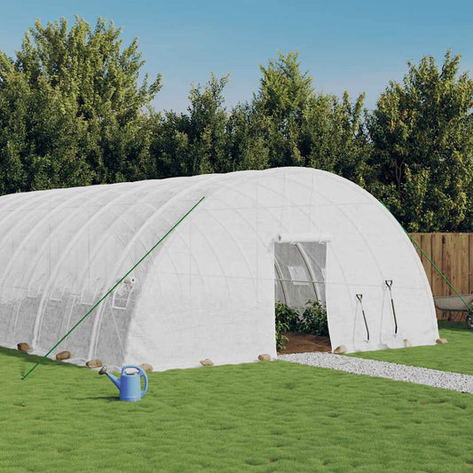 Tuinkas met stalen frame 36 m² 6x6x2,85 m wit is nu te koop bij PeponiXL, paradijselijk wonen!