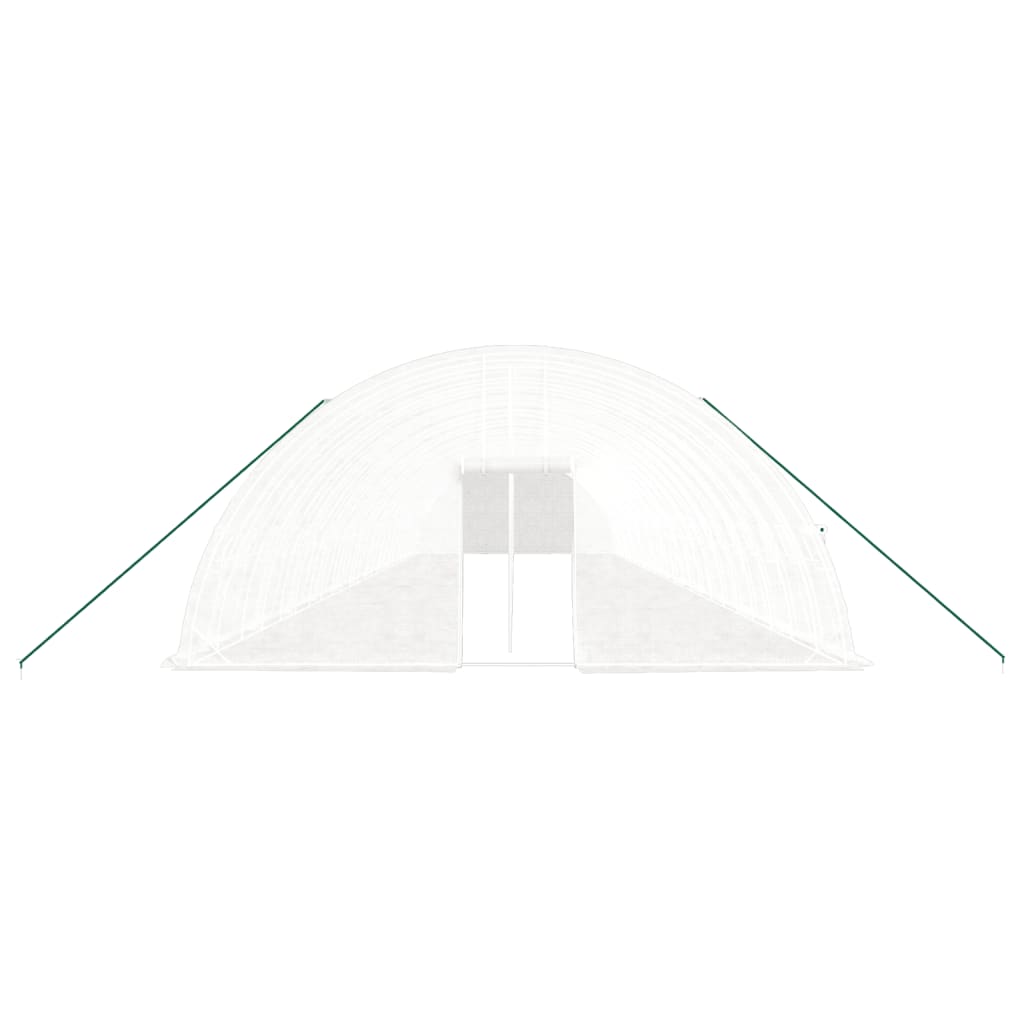 Tuinkas met stalen frame 144 m² 24x6x2,85 m wit is nu te koop bij PeponiXL, paradijselijk wonen!