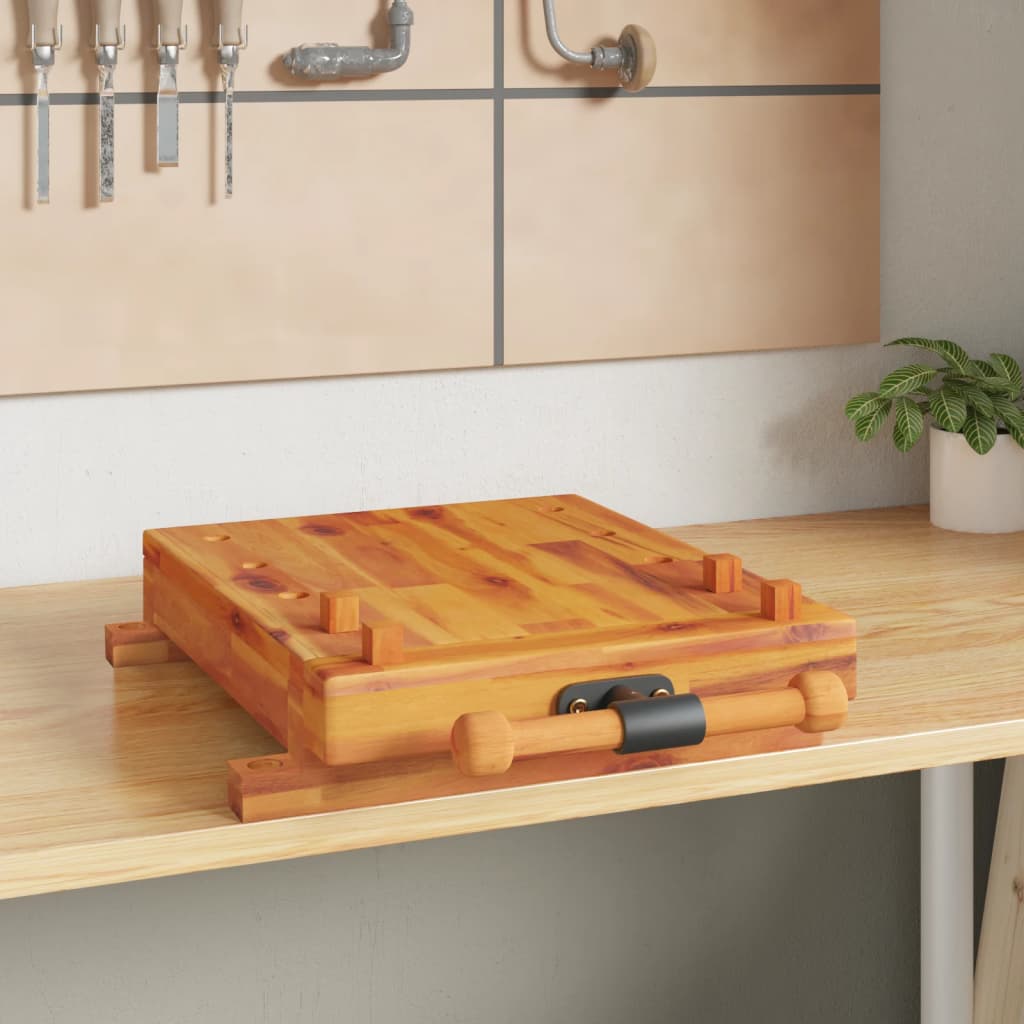 Tafelwerkbank met bankschroef 52x44x9,5 cm massief acaciahout is nu te koop bij PeponiXL, paradijselijk wonen!