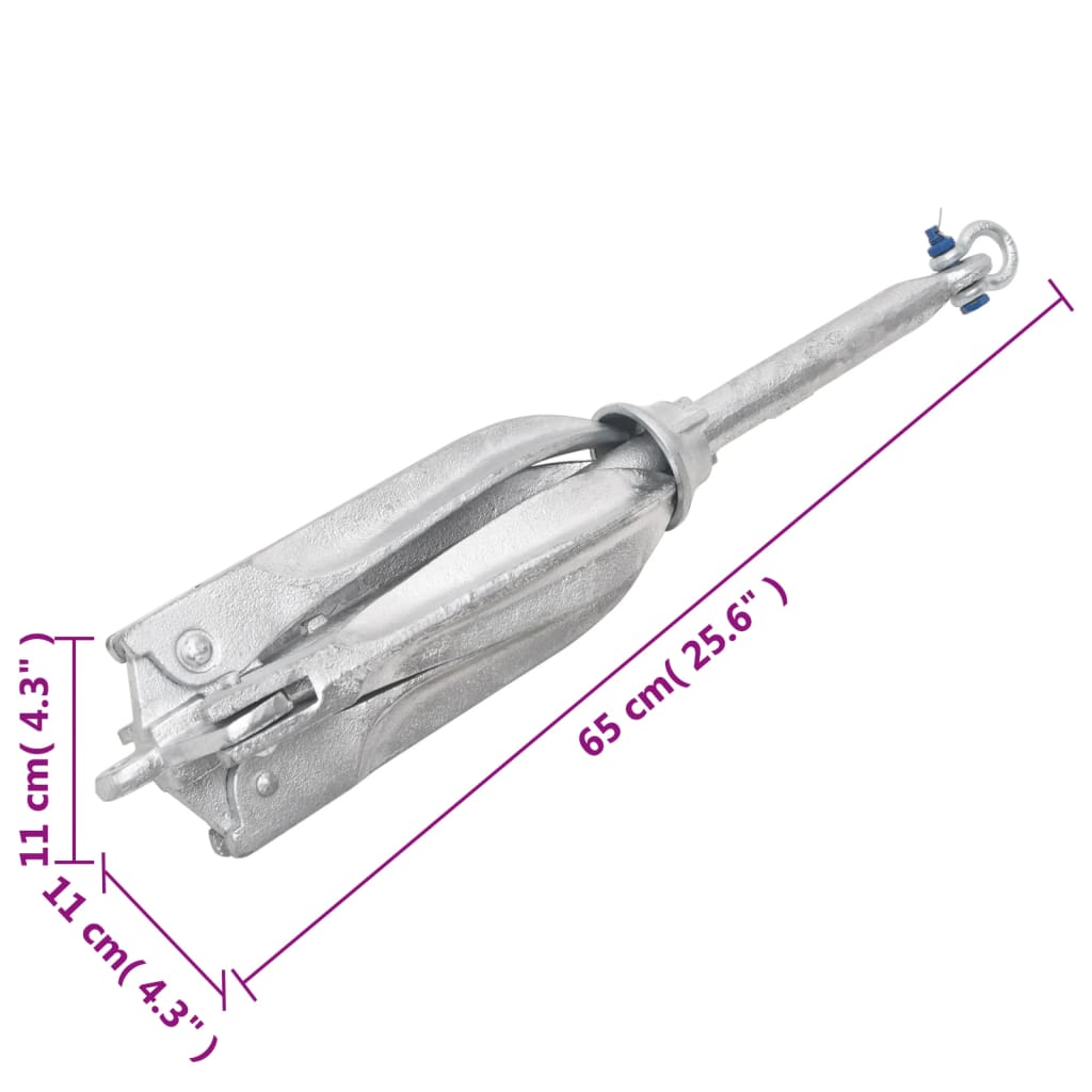 Anker inklapbaar 10 kg thermisch verzinkt gietijzer zilver is nu te koop bij PeponiXL, paradijselijk wonen!