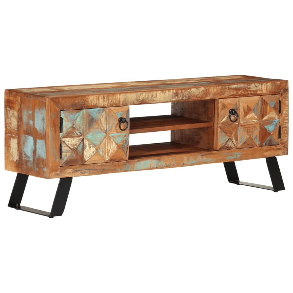 Tv-meubel 112x30x45 cm massief gerecycled hout is nu te koop bij PeponiXL, paradijselijk wonen!
