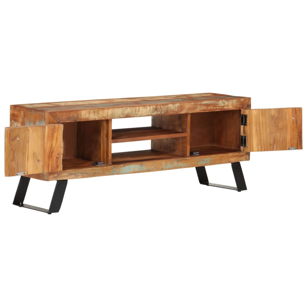Tv-meubel 112x30x45 cm massief gerecycled hout is nu te koop bij PeponiXL, paradijselijk wonen!